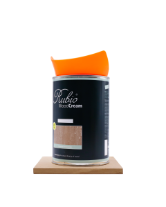 Rubico wood cream in a small container
